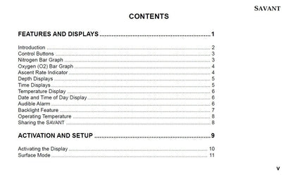 Aeris Savant Scuba Dive Computer Manual Printed 68 Pages