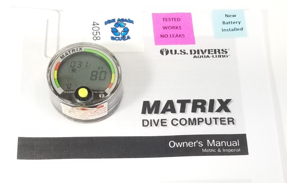 US Divers / Aqua Lung Matrix Scuba Dive Diving Computer Puck Module wi ...