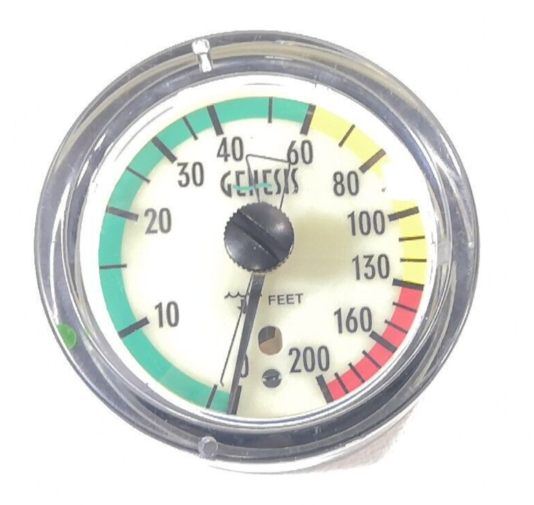 Genesis 200ft Depth Gauge Puck Module Scuba Dive + Max Depth Gauge Sherwood 3703