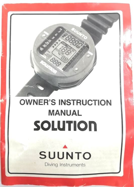 Suunto SeaQuest Solution Scuba Dive Computer Printed Manual Sea Quest