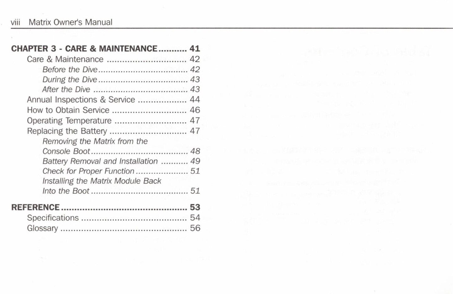 US Divers / Aqua Lung Matrix Scuba Dive Computer Printed Owner's Manual