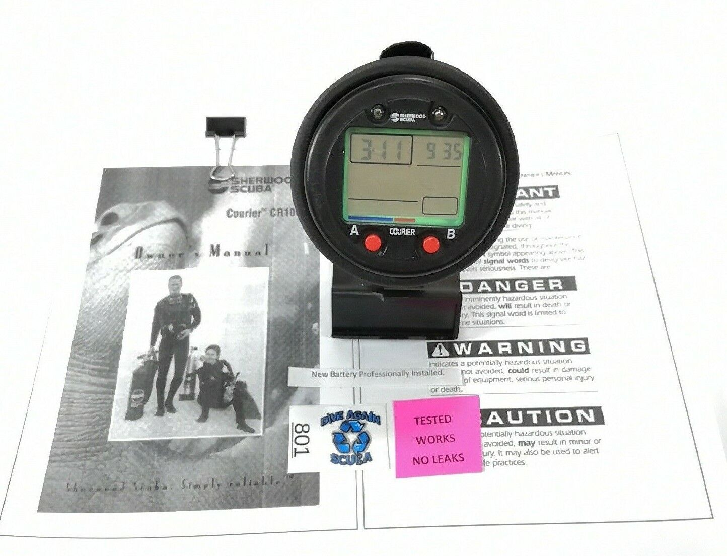 Sherwood Courier CR100 Air Scuba Dive Computer Puck Module Aqua Lung Matrix II 2