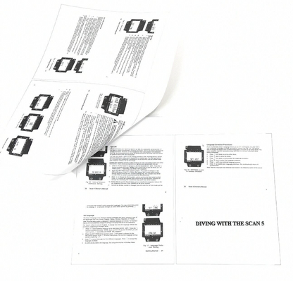 US Divers / Aqua Lung Scan 5 Scuba Dive Computer Owner's Printed Manual