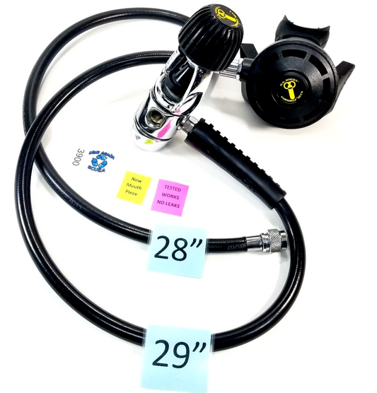 US Divers - Aqua Lung Conshelf SE2 S 1st 2nd Stage Scuba Dive Regulator Set Yoke