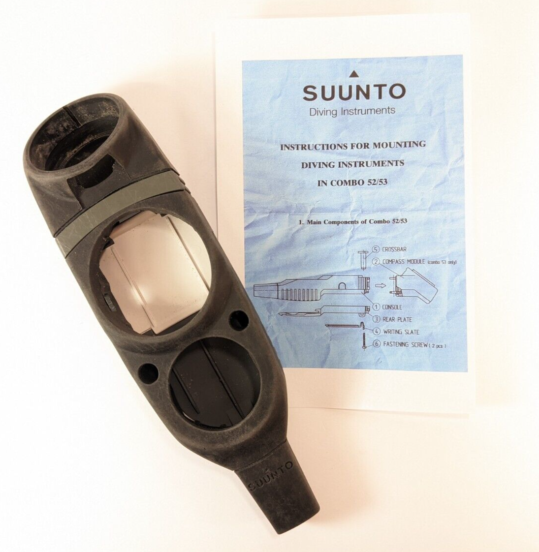 Suunto 3 Gauge Dive Computer Console Boot w Slate Depth Gauge Pressure SPG Scuba