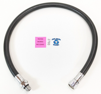 25" Standard Regulator Hose with 1/2" Threads Scuba Dive Diving Low Pressure