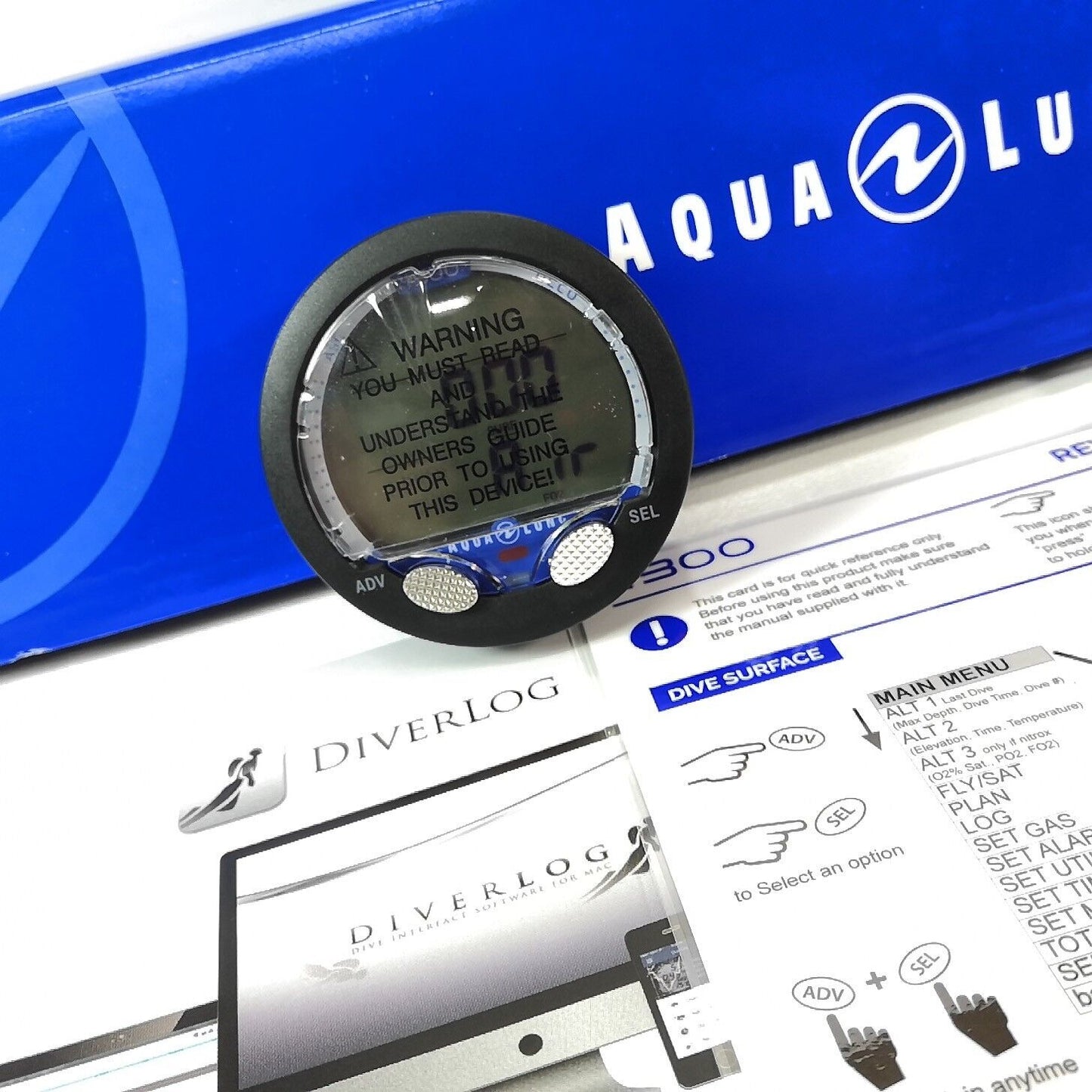 NEW Aqua Lung i300 Puck Module 2 Button Computer Scuba Diving Air & Nitrox #3153