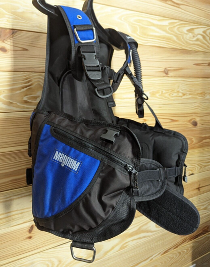 Sherwood Magnum Scuba Dive BC BCD Small Blue Black Buoyancy Compensator Vest