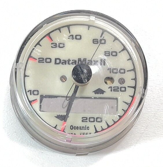 Oceanic 200ft DataMax 2 Depth Gauge Puck Module Scuba Dive + Max Depth Gauge