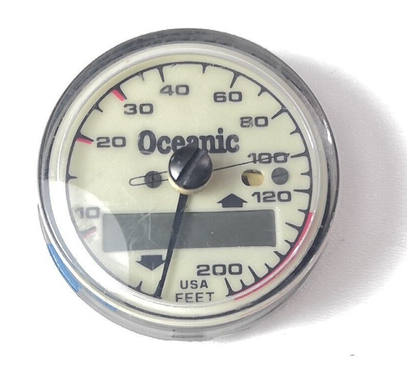 Oceanic 200ft Depth Gauge Puck Module Scuba Dive + Max Depth Gauge DataMax 2