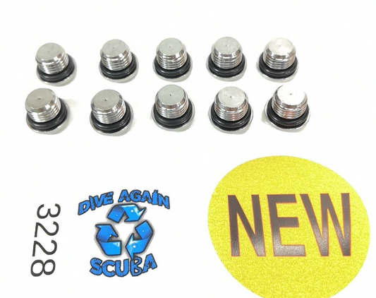 10x NEW 3/8" 1st Stage Regulator Low Pressure LP Port Plug Scuba Dive      #3228