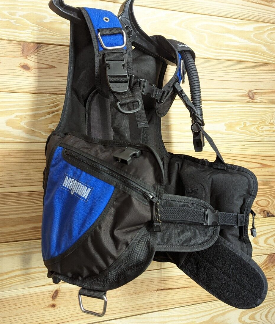 Sherwood Magnum Scuba Dive BC BCD Small Blue Black Buoyancy Compensator Vest