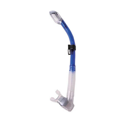 NEW ScubaMax Seal Dry Pro Snorkel Purge Adult Scuba Diving Blue / Clear