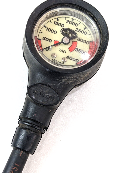 Dacor 4000 PSI SPG Pressure Gauge with Boot Console Scuba Dive      #2792