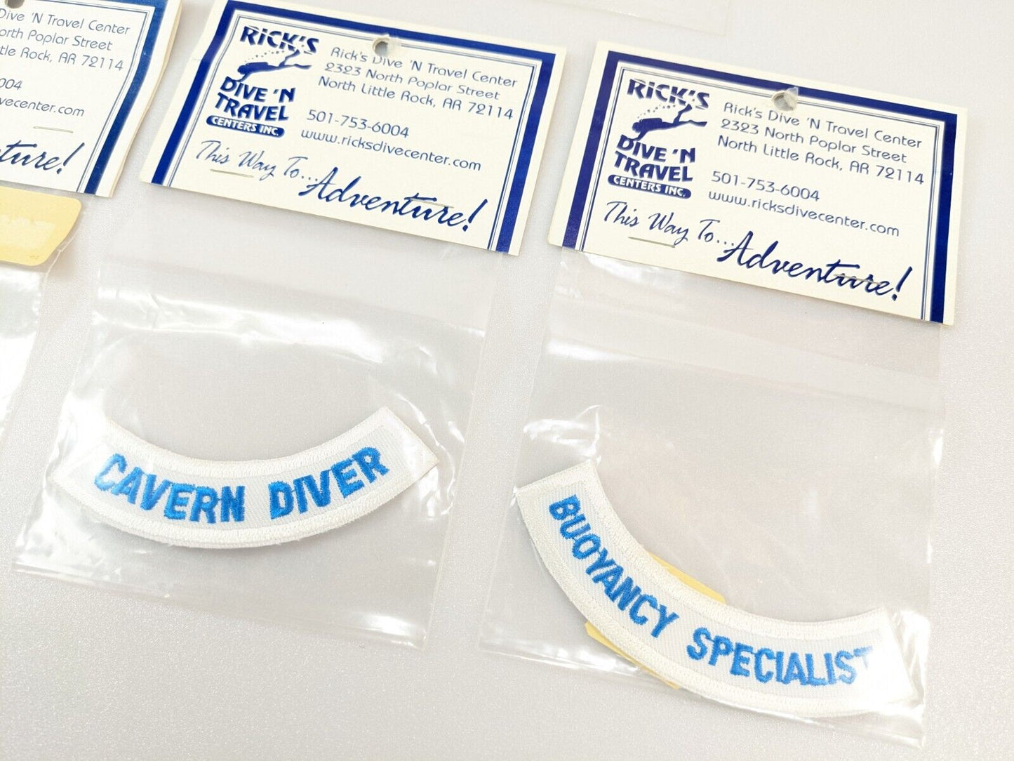 10x Scuba Dive Iron On Patch Lot Set Drift, Cavern Diver Buoyancy Specialist