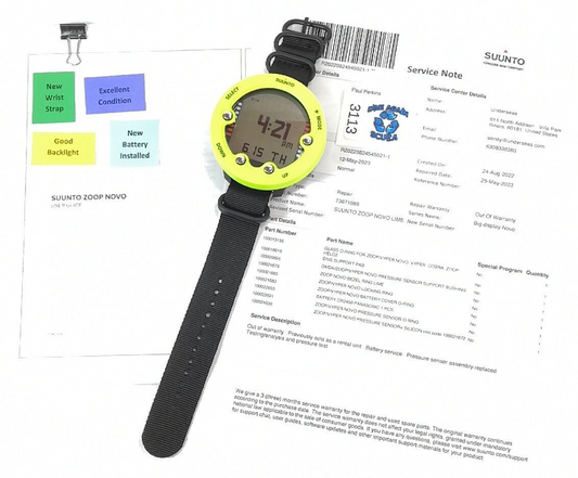 Suunto Zoop Novo Wrist Scuba Dive Computer Air & Nitrox Lime               #3113