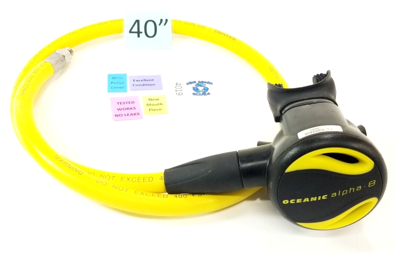 Oceanic Alpha 8 Octo, Octopus 2nd Stage Regulator Scuba Dive Yellow        #4019