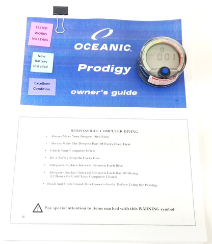 Oceanic Prodigy Scuba Dive Computer Puck Module with Manual                #4040