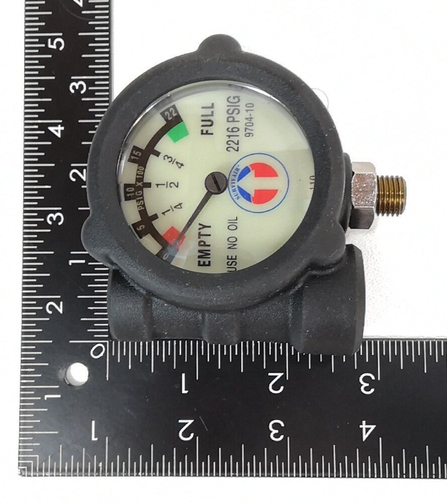 Survivair SCBA Resipirator 9704-10 Pressure Gauge Visual Alarm Light 2216 PSIG