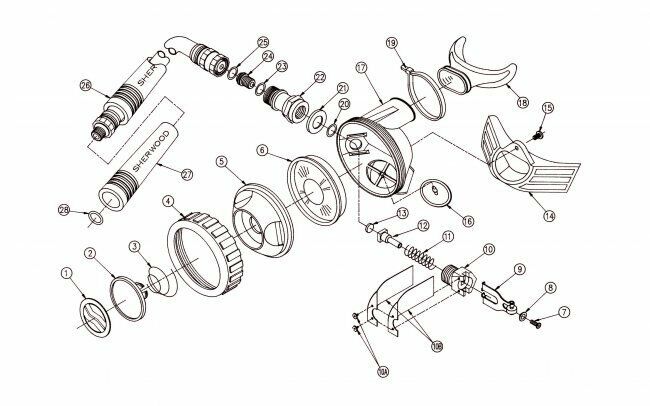 Sherwood Scuba Adjustable Orifice 43-40006-20, 450740 Classic Regulator SRB0050