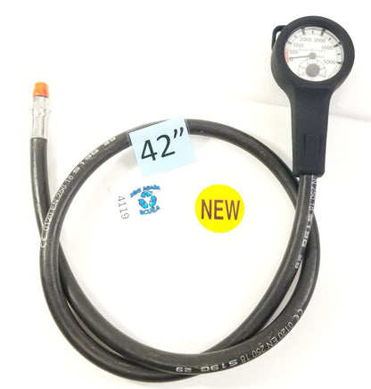 Aqua Lung 2" 5000 PSI SPG Submersible Pressure Gauge Scuba Dive w Boot NEW!