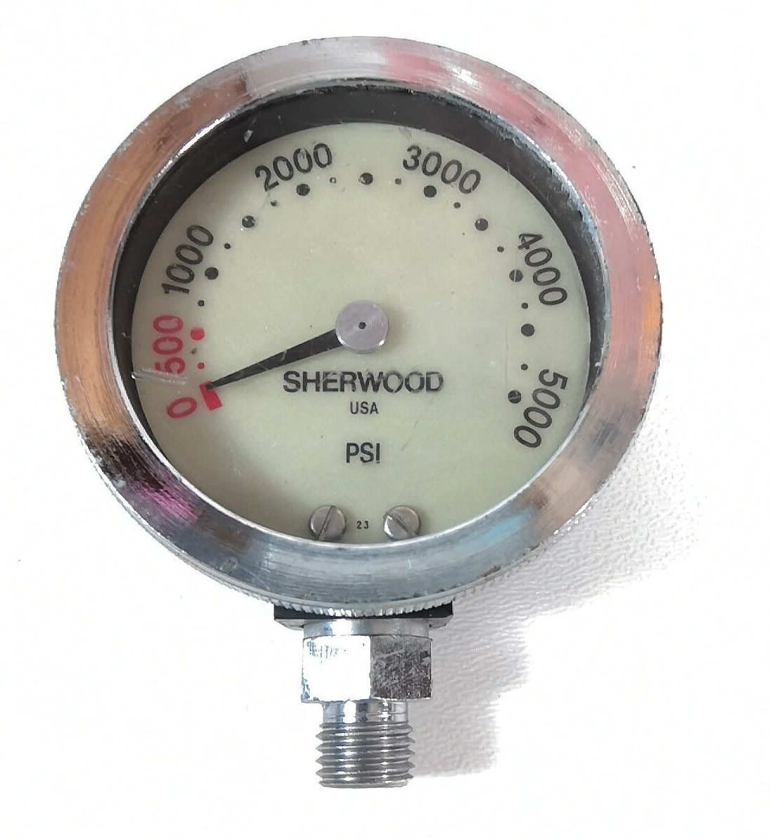 Sherwood 5000 PSI SPG Submersible Scuba Pressure Gauge 5,000 NICE!    #3170