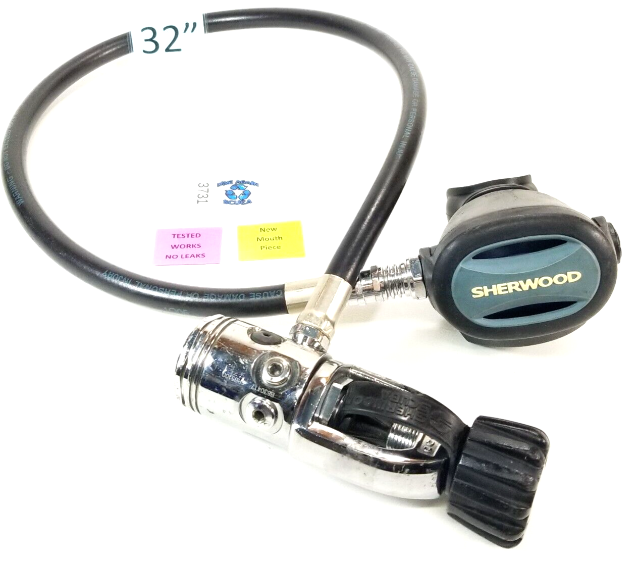 Sherwood Brut Scuba Dive Regulator Set Yoke, 1st & 2nd Stage               #3731