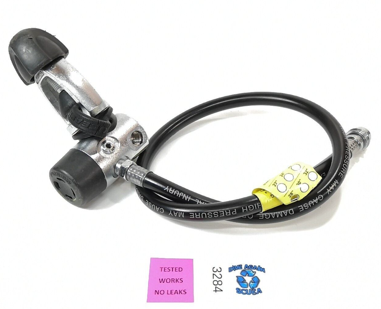 Oceanic CDX5 Scuba Diving Yoke First 1st Stage Regulator + Inflator hose   #3284