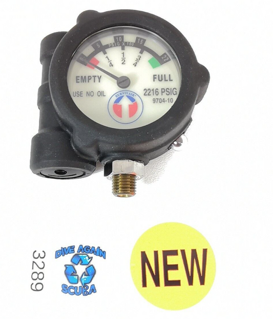 Survivair SCBA Resipirator 9704-10 Pressure Gauge Visual Alarm Light 2216 PSIG