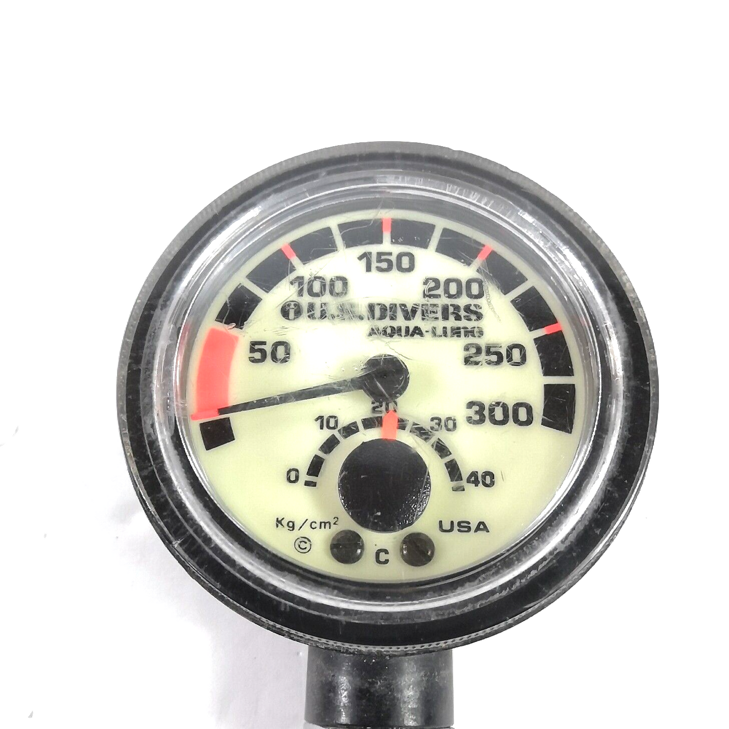 Aqua Lung US Divers 300 Bar Metric SPG Submersible Pressure Gauge Scuba Dive 220