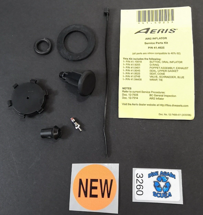 Oceanic Alliance, Aeris AW2 BC BCD Power Inflator Service Kit Scuba Dive 41.4025