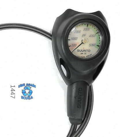 Suunto SM-36 2in 5000 PSI SPG Submersible Pressure Gauge Scuba Dive w Boot #1447