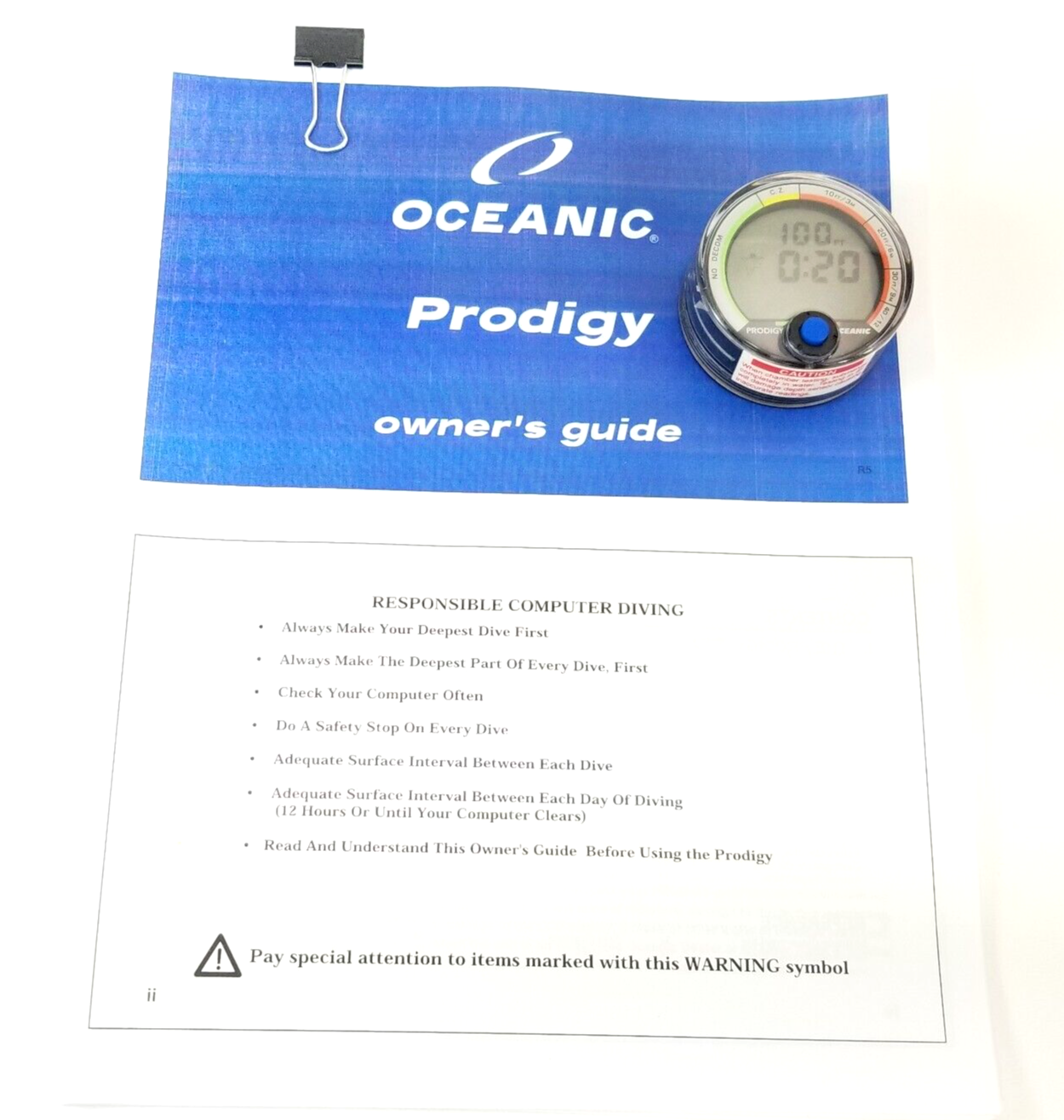 Oceanic Prodigy Scuba Dive Computer Puck Module with Manual                #4040