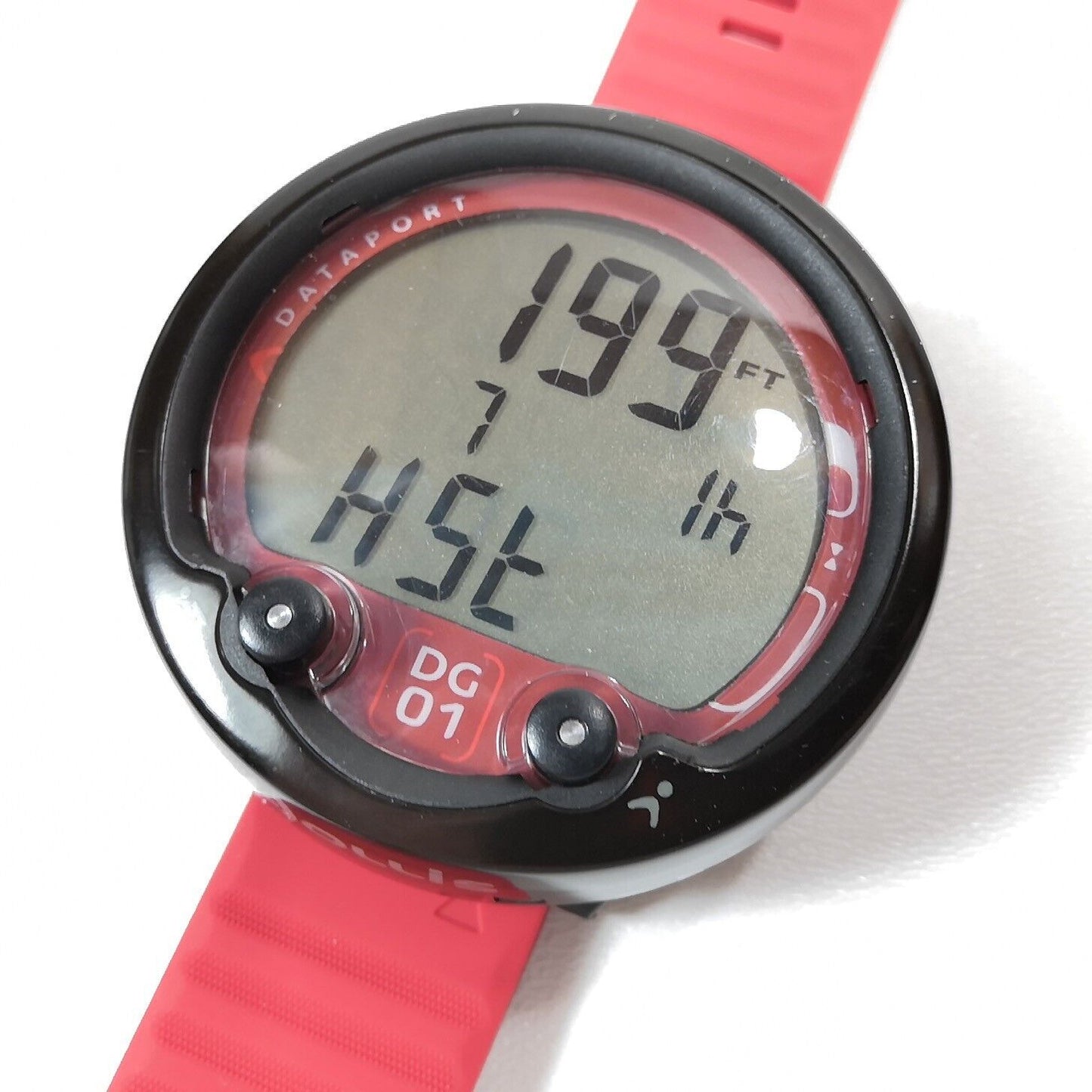 Hollis DG01 Air & Nitrox Scuba Dive Computer w Manual, New Strap DG 01 RED #3297