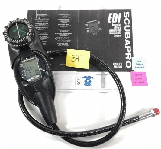 Scubapro EDI Air Integrated Scuba Dive Diving Computer with Compass        #3105