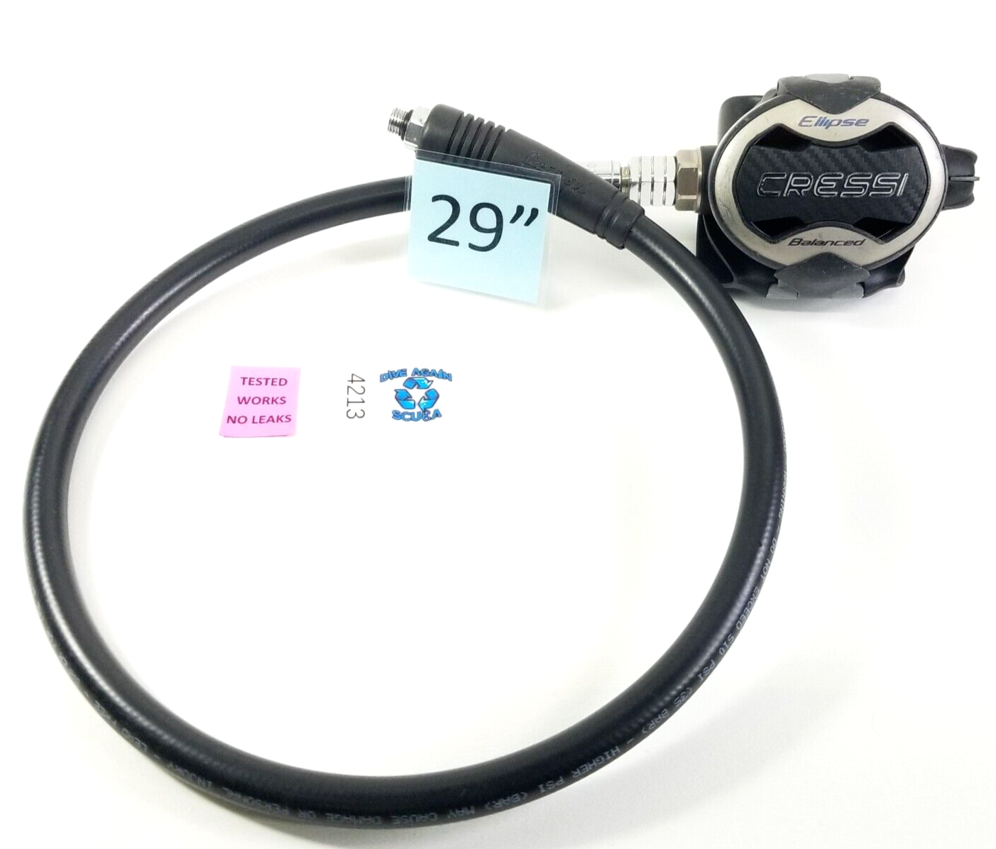 Cressi Ellipse Scuba Dive 2nd Stage Regulator Piston, Adjustable, Balanced #4213