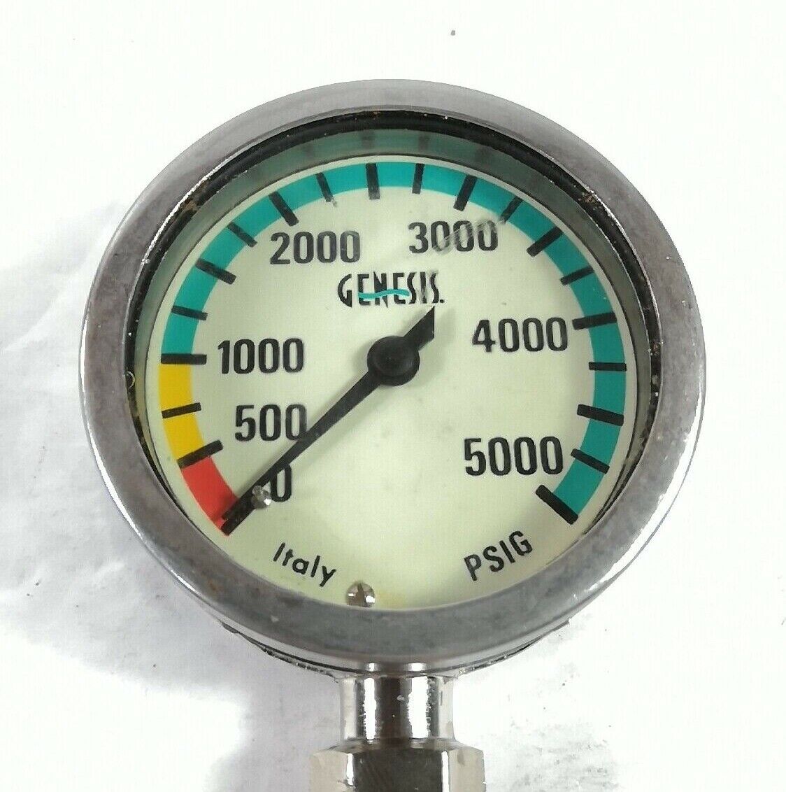 Genesis  Sherwood Brass Metal 5000 PSI SPG Submersible Scuba Pressure Gauge $405