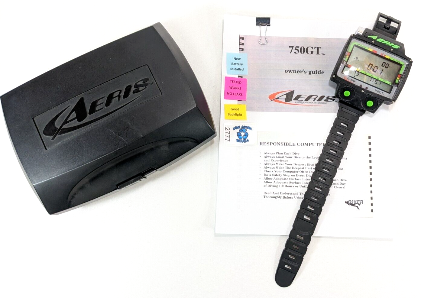 Aeris 750GT Wireless Hoseless Wrist Nitrox Scuba Dive Computer 750 GT Data Trans