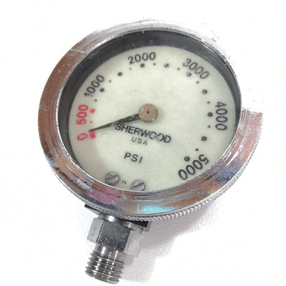 Sherwood 5000 PSI SPG Submersible Scuba Pressure Gauge 5,000 NICE!    #3179