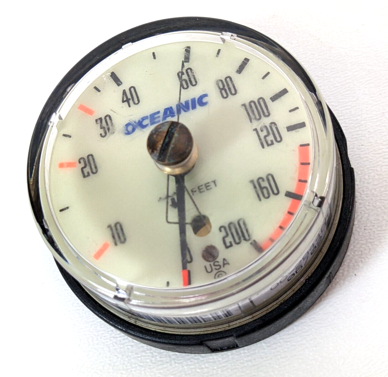 Oceanic 200ft Depth Gauge Puck Module Scuba Dive + Max Depth Gauge         #2945