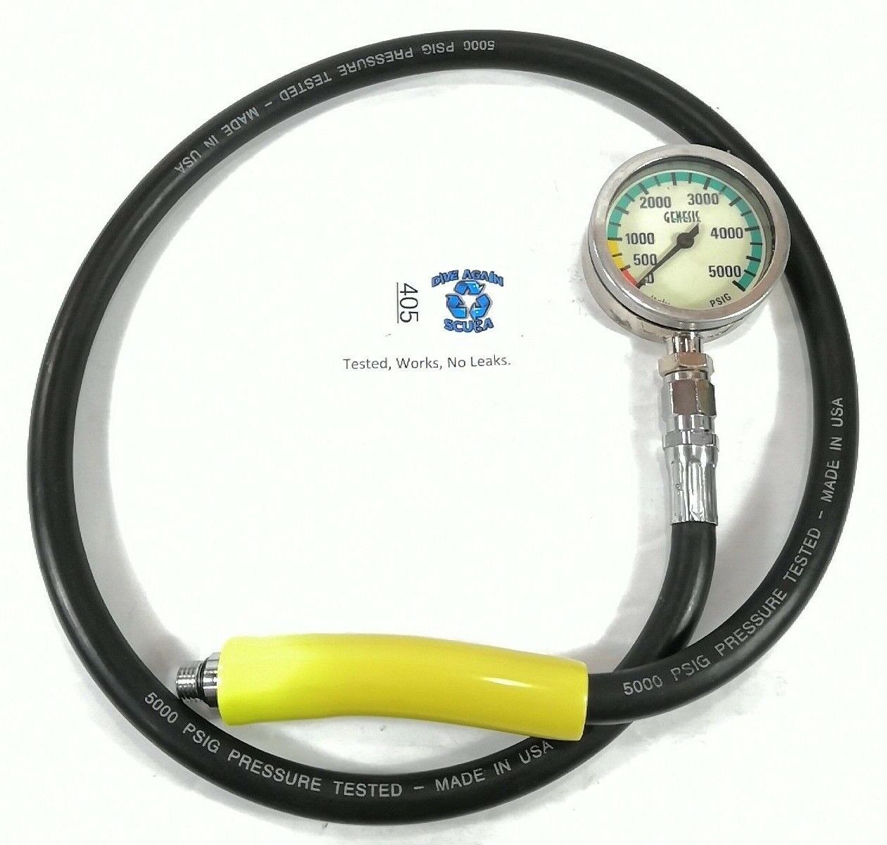 Genesis  Sherwood Brass Metal 5000 PSI SPG Submersible Scuba Pressure Gauge $405