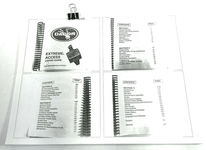 Dacor Extreme Access Scuba Dive Computer Printed Manual