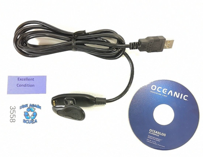 Oceanic / Aeris USB Data Cable Epic Geo Atom 2, 3, 3.1, F.10 Scuba Dive Computer